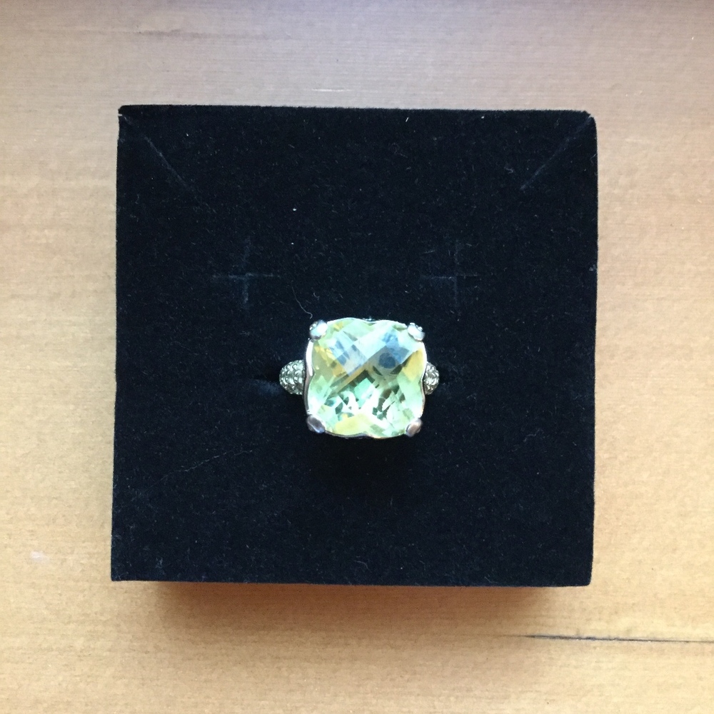 ROSS SIMONS Lemon Quartz + Yellow Sapphire Ring